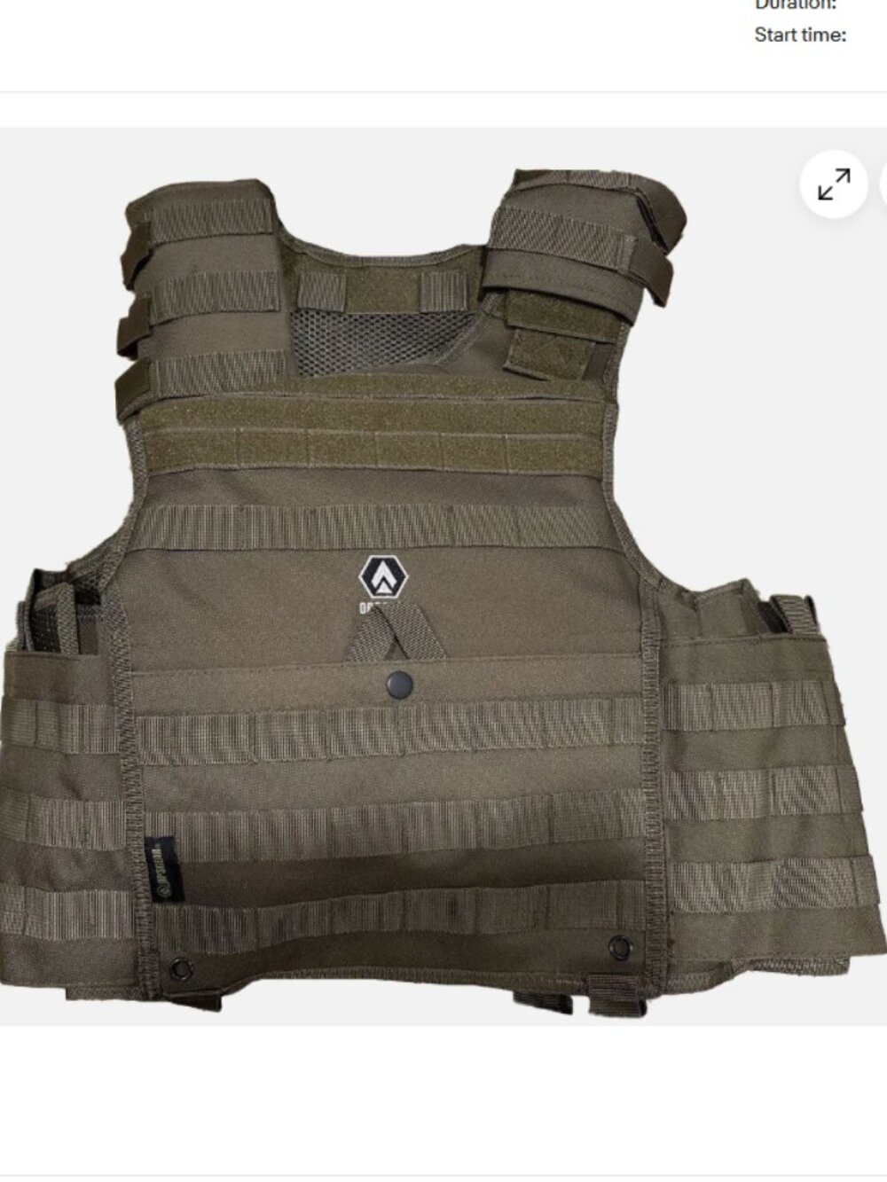 External Tactical Plate Carrier Vest One Size Adult Adjustable Gear - Army Green
